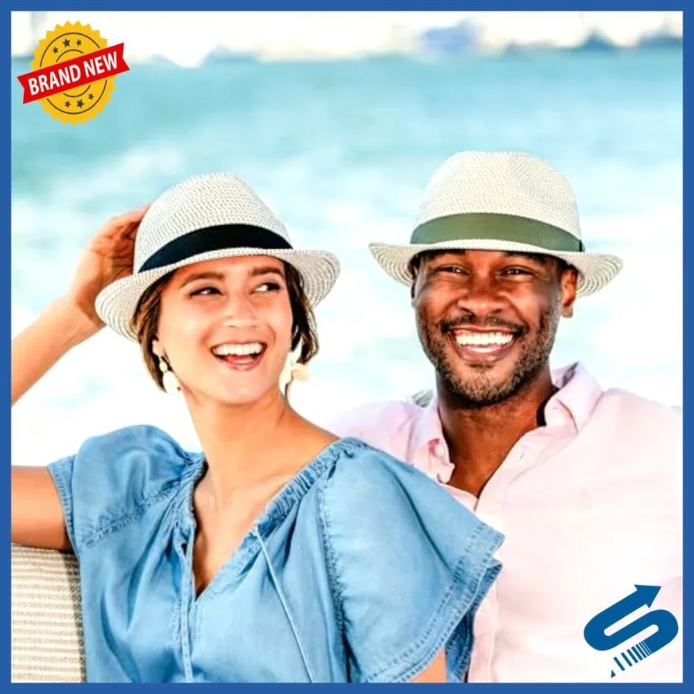 Adjustable Trilby Fedora Sun Hat, Travel-Friendly, Easy Care, Unisex